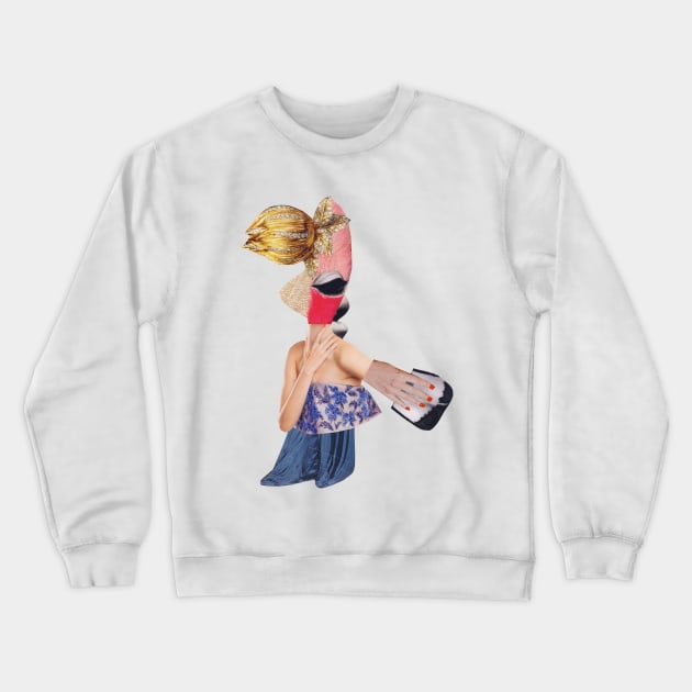 Shocked Fashion Lady Crewneck Sweatshirt by Luca Mainini